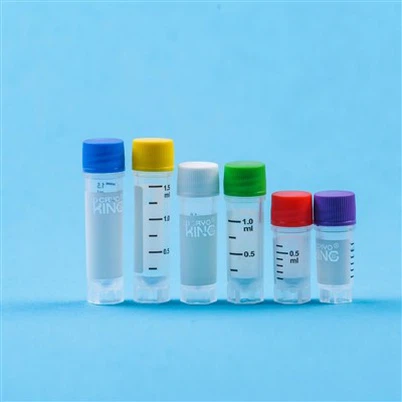 0.5ml 1.0ml 1.5mlexternai Резьба Стерильное кольцевое уплотнение Свободный конструированный штрих-код, пригодный для хранения криогенных флаконов с жидким азотом